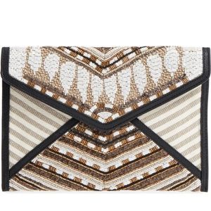 Rebecca Minkoff Leo Beaded Clutch in AZTEC MULTI